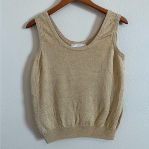 St John basic Tank Top. - Gold - size Small